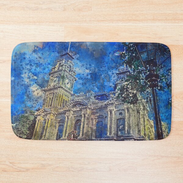 Item preview, Historic Town Hall on Bull Street - Artists Watercolor and Sketch - Bendigo, Victoria designed and sold by Steven Jodoin.