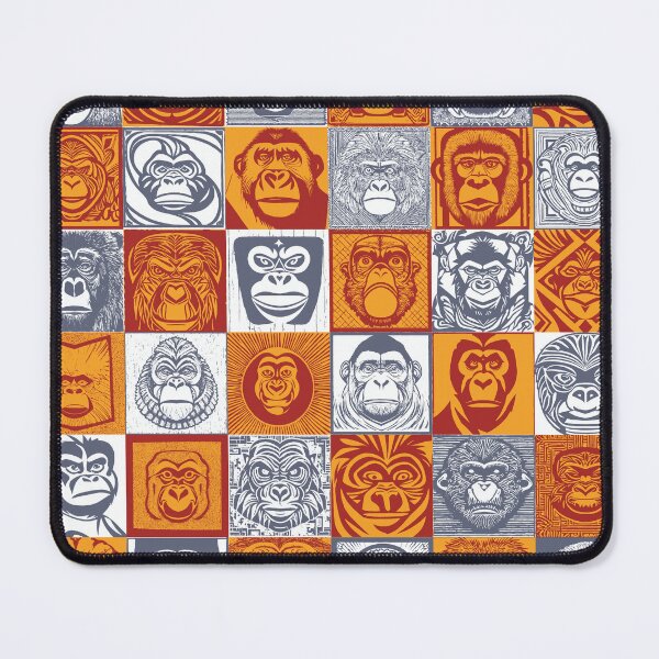Item preview, Hawaiian Tribal and other styles Gorilla Face Check Checker Pattern designed and sold by pelagio.