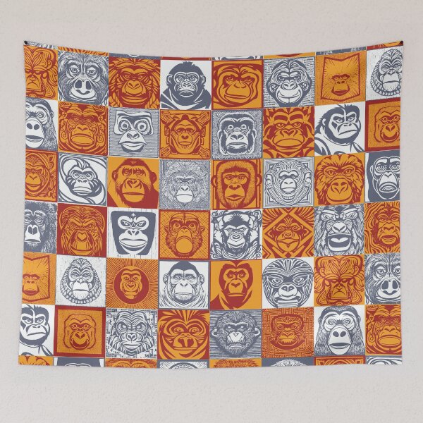 Item preview, Hawaiian Tribal and other styles Gorilla Face Check Checker Pattern designed and sold by pelagio.