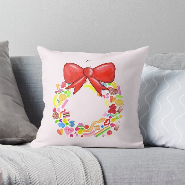 Deck The Halls With Lots Of Lollies Throw Pillow