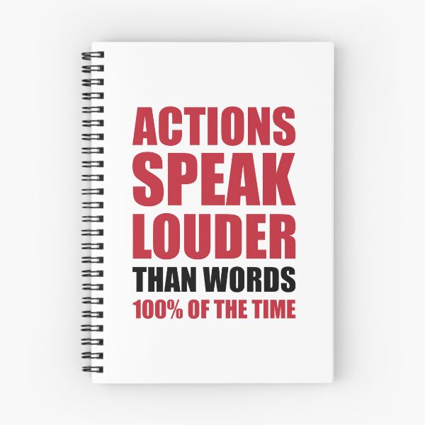 Item preview, ACTIONS SPEAK LOUDER THAN WORDS 100% OF THE TIME designed and sold by Ninja Design Printable.