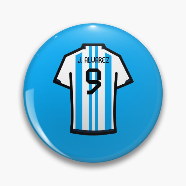 Item preview, Alvarez #9 ARG Blue White Football Jersey designed and sold by Millustgfx.