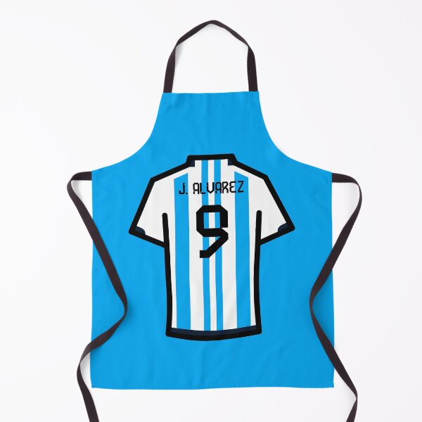 Item preview, Alvarez #9 ARG Blue White Football Jersey designed and sold by Millustgfx.