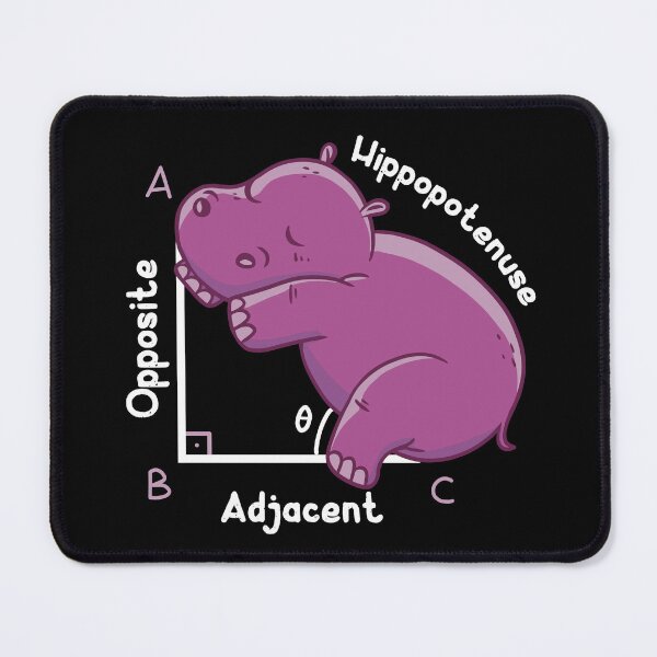 Item preview, Hippopotenuse Hippopotamus Funny Math Pythagoras Theorem designed and sold by MrEddie10.