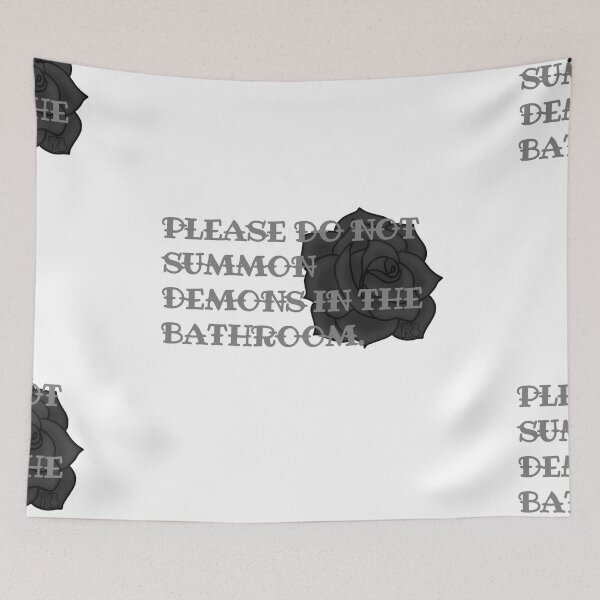 Item preview, Please Do Not Summon Demons in the Bathroom designed and sold by RooBooCo.