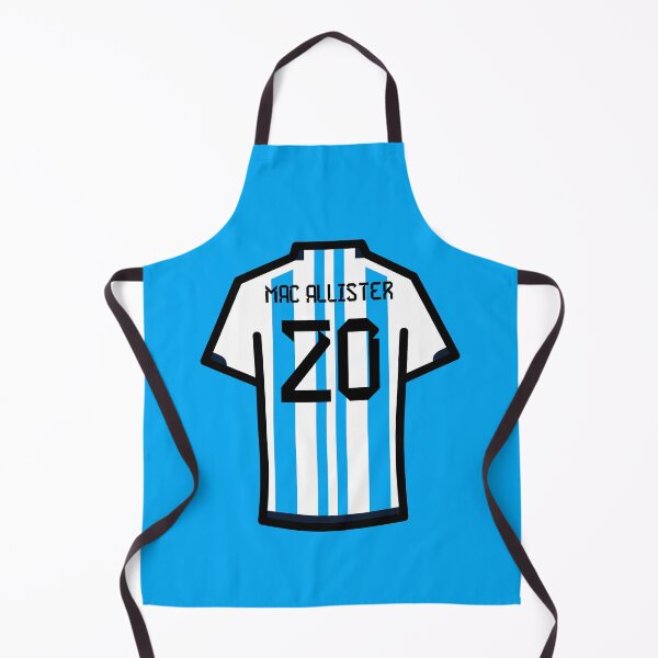 Item preview, Mac Allister #20 ARG Blue White Football Jersey designed and sold by Millustgfx.