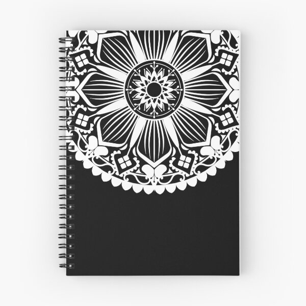 Item preview, Half Circle Traditional Black And White Mandala Flower,beautiful mandala designs, designed and sold by Tamas Das.