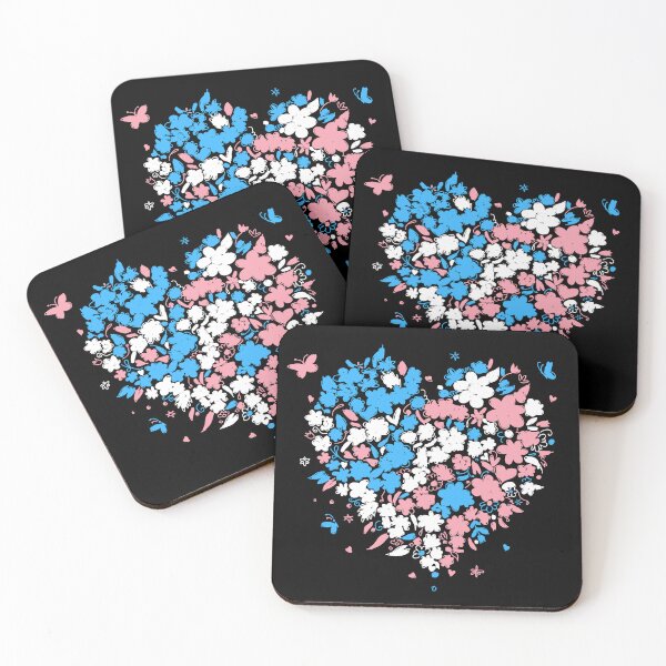 Item preview, Valentines Day Trans Hearts. Transgender Pride designed and sold by Subtle Pride Shop.