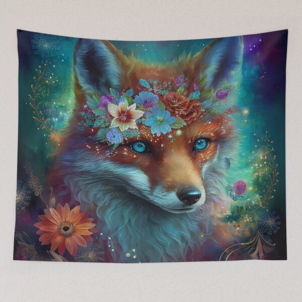 Item preview, Fox Magic in the Neon Night Garden designed and sold by Orianah.
