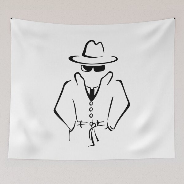 Item preview, Mysterious Gangster in a Hat designed and sold by mkzmerch.