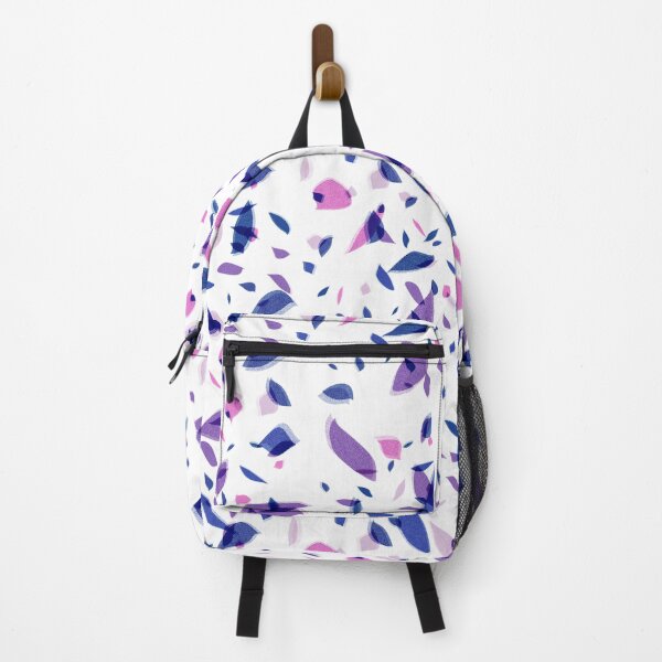 Vista previa del artículo con la obra «Hojas y pétalos Azules y violetas. Estampado abstracto tonos violáceos», diseñado y vendido por IlustradoArts.