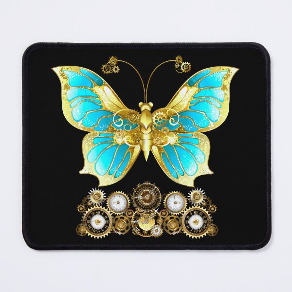 Item preview, Butterfly Steampunk: Clocks, Cogs, and Gears; blue version designed and sold by mbuz90.