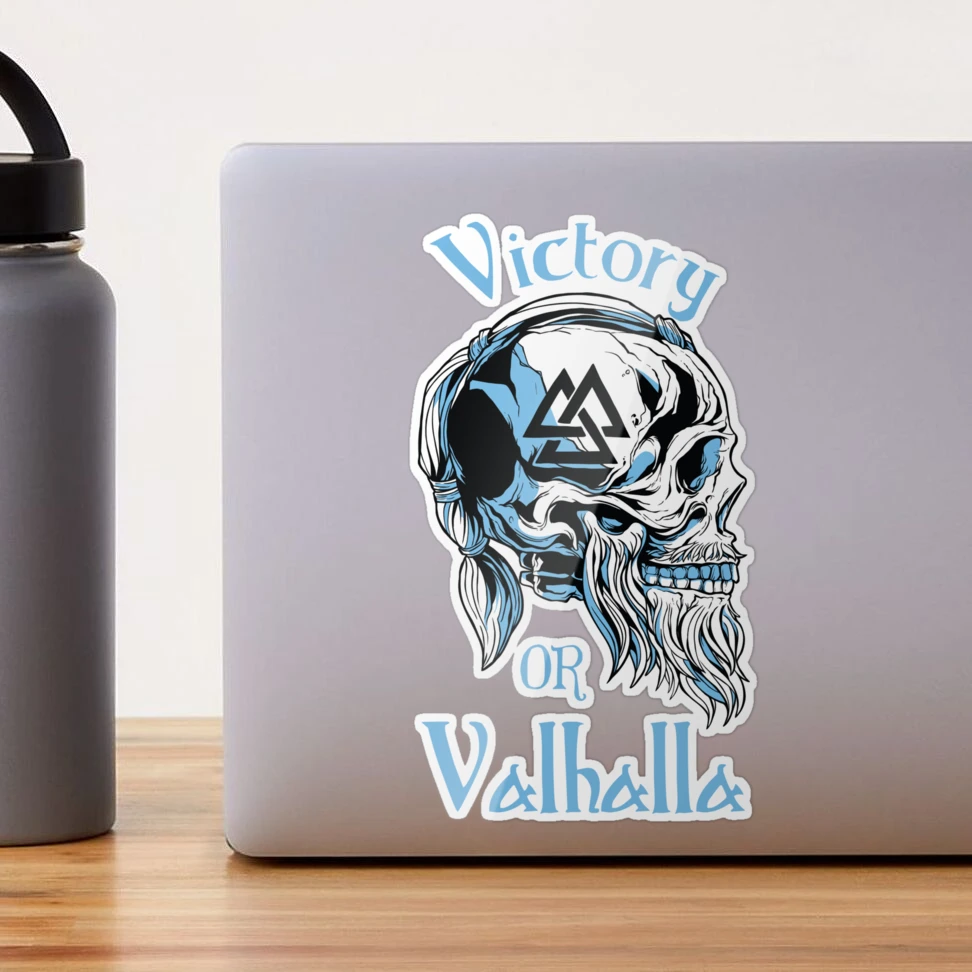 Victory or Valhalla - Viking Legend  Sticker for Sale by Georgy09