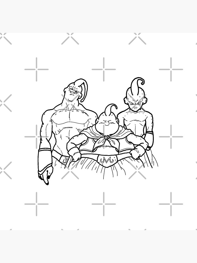 Buu Outline Sticker for Sale by awallac