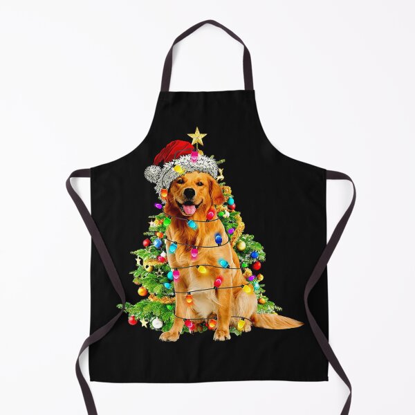 Item preview, Funny Golden Retriever Christmas Lights Tree Santa Hat Dog Lover designed and sold by ospreywear.