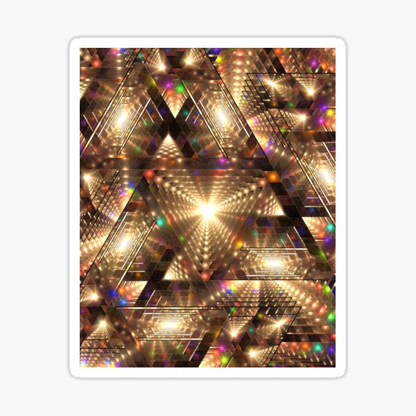 Mirror Maze fractal art Sticker