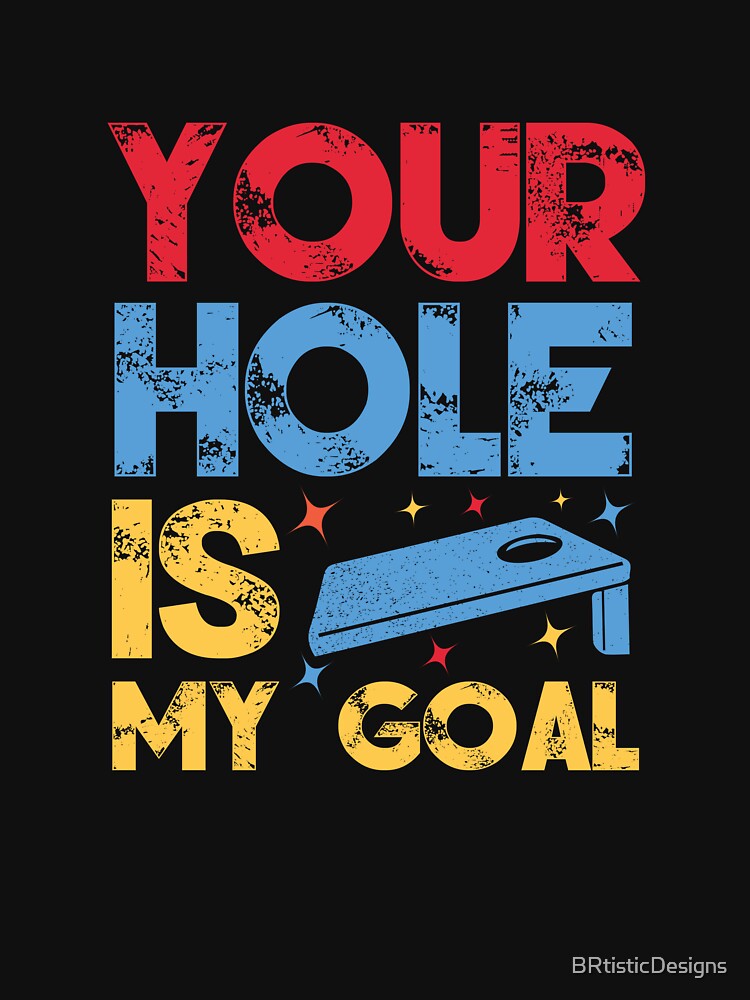 Your Hole is My Goal Back Print Jersey Sport T-Shirt - Silhouette