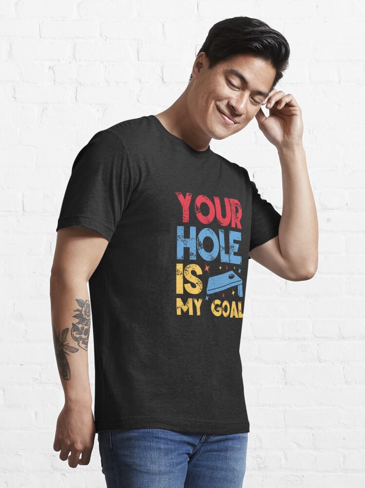 Your Hole is My Goal Back Print Jersey Sport T-Shirt - Silhouette