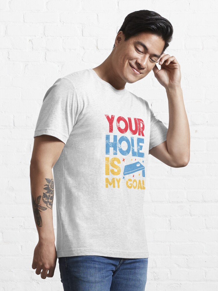 Your Hole is My Goal Back Print Jersey Sport T-Shirt - Silhouette