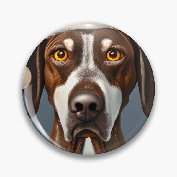 Item preview, Christmas German Shorthaired Pointer Wearing A Santa Hat designed and sold by ZenEverAI.