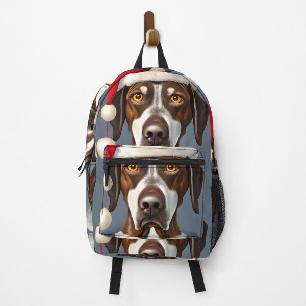 Item preview, Christmas German Shorthaired Pointer Wearing A Santa Hat designed and sold by ZenEverAI.
