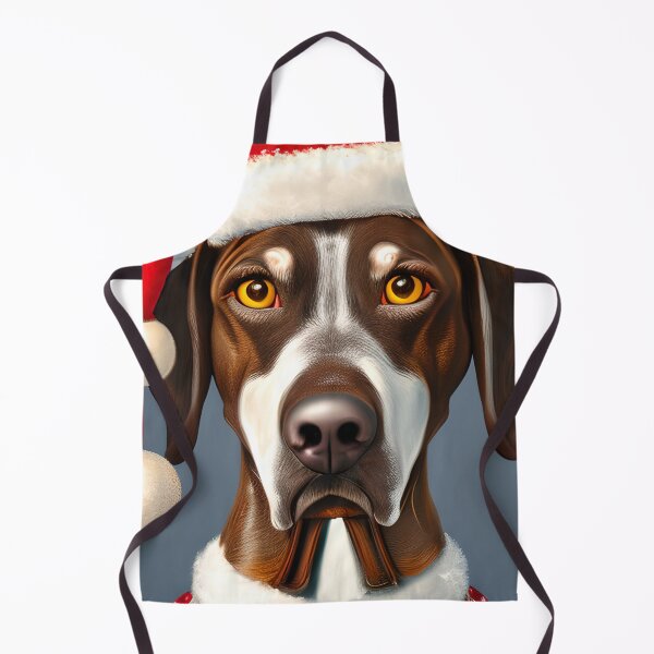 Item preview, Christmas German Shorthaired Pointer Wearing A Santa Hat designed and sold by ZenEverAI.