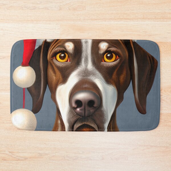 Item preview, Christmas German Shorthaired Pointer Wearing A Santa Hat designed and sold by ZenEverAI.