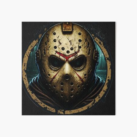 Friday the 13th Jason Mask Art Board Print for Sale by ShayneoftheDead