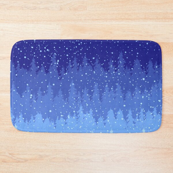 Item preview, Snowy Blue Winter Forest Gradient  designed and sold by Julie Erin Designs.