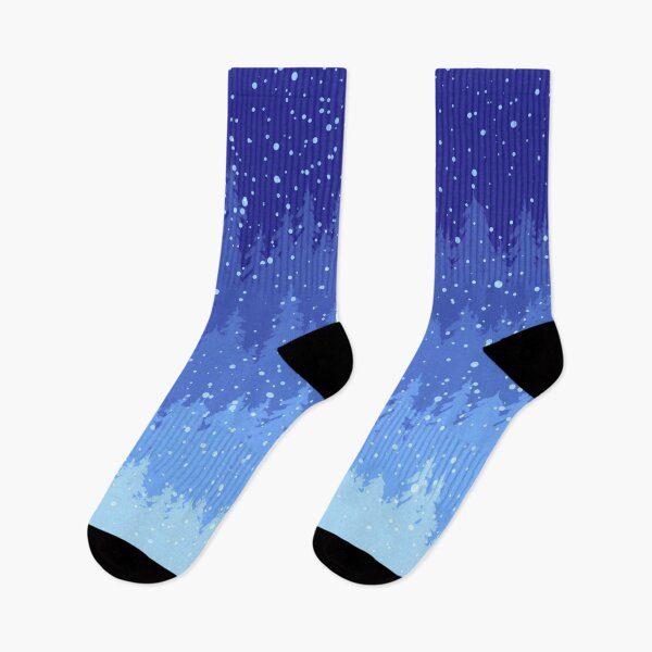 Item preview, Snowy Blue Winter Forest Gradient  designed and sold by Julie Erin Designs.