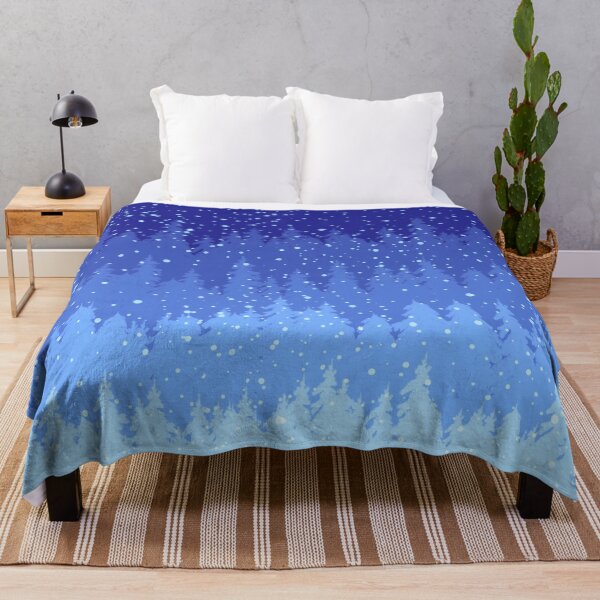 Item preview, Snowy Blue Winter Forest Gradient designed and sold by Julie Erin Designs.