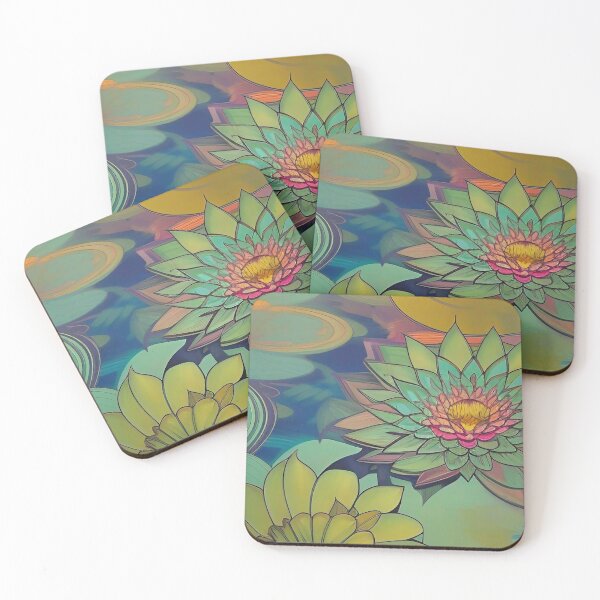 Item preview, Art Deco Illustration - Art Nouveau Pretty Water Lily - Lotus designed and sold by CattlettArt.