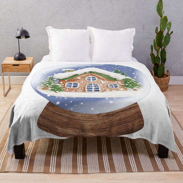 Aperçu de l'œuvre Boule à neige maison d'hiver 4 créée et vendue par TasimaDesign.