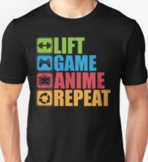 Heben, Spiel, Anime, Wiederholen - Icon Piktogramm Unisex T-Shirt