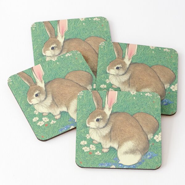 Item preview, Floral Bunnies Lovely Grey American Bunny Cute Giant Bunny Mom designed and sold by wigobun.