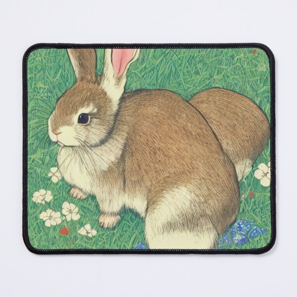 Item preview, Floral Bunnies Lovely Grey American Bunny Cute Giant Bunny Mom designed and sold by wigobun.