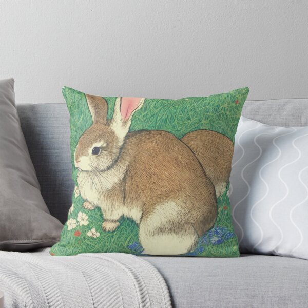 Item preview, Floral Bunnies Lovely Grey American Bunny Cute Giant Bunny Mom designed and sold by wigobun.