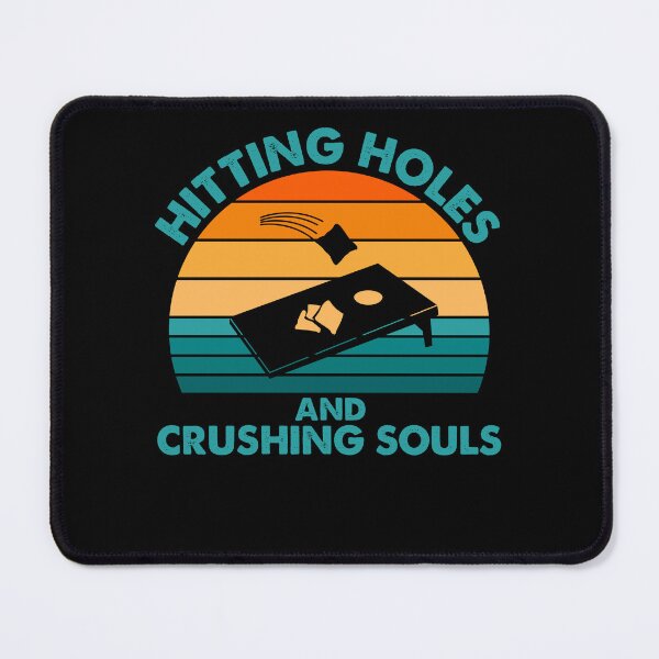 Item preview, Hitting Holes and Crushing Souls-fuuny cornhole gift idea designed and sold by BRtisticDesigns.