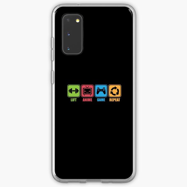 Lift, Game, Anime, Repeat - Icon Pictogram Samsung Galaxy Soft Case