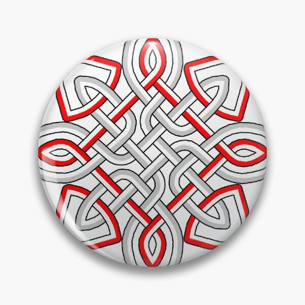 Item preview, Silver and Red Celtic Knot Star designed and sold by InfiniteWonders.