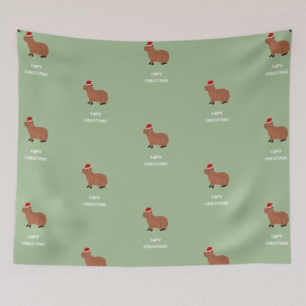 Item preview, Capy Christmas / Happy Christmas Print designed and sold by sunbeamstudios.