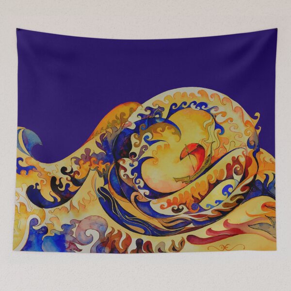 Item preview, Vivid Watercolor Ocean  designed and sold by ChristinasMess.