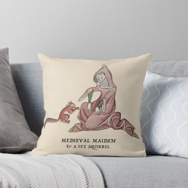 Item preview, A Medieval Lady & her pet squirrel designed and sold by ebrawne.