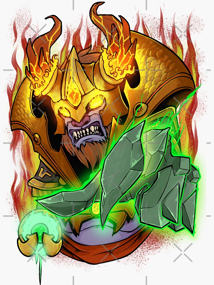 Thumbnail 3 of 3, Sticker, Lion - The Demon Witch designed and sold by chanong.