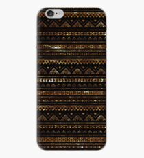 Aztec Black Tinsel Gold iPhone Case