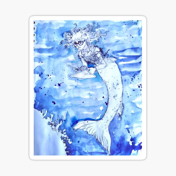 mermaid artist Sticker