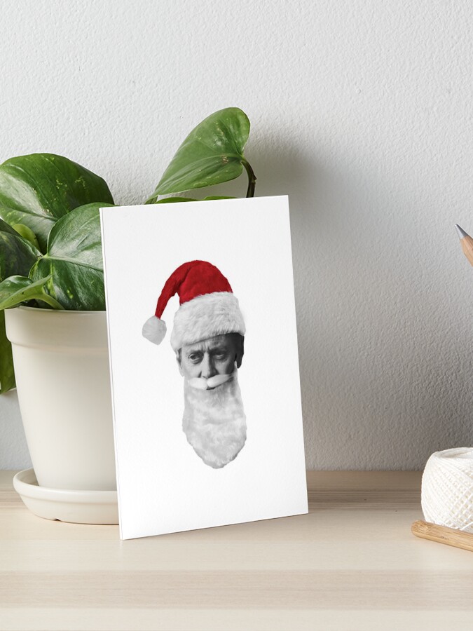 MERRY STEVEMAS Steve Buscemi on White Art Board Print