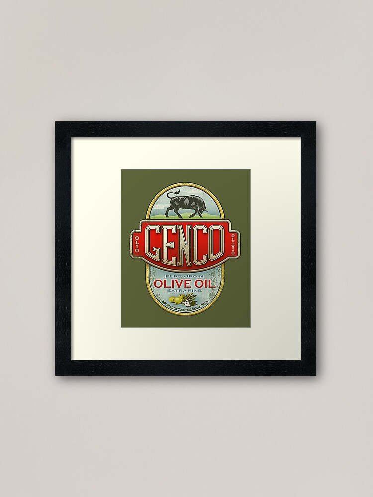 "The Godfather Genco Olive Oil Co." Framed Art Print for Sale by