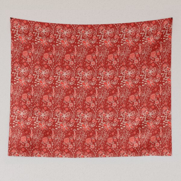 Item preview, Red Floral Pattern designed and sold by SaradaBoru.