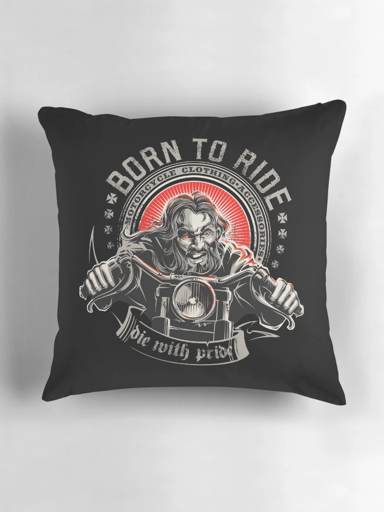 Thumbnail 3 of 4, Pillow, Born to Ride designed and sold by Racing-Style.